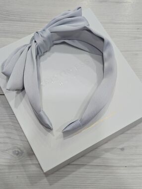 Kristen Ess Satin Headband - Blue Vintage